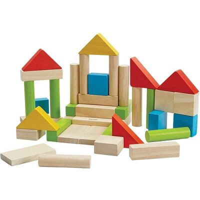 PlanToys Holzspielzeug Bunte 40 Blöcke - Bausteine PlanToys Holzspielzeug Bunte 40 Blöcke - Bausteine