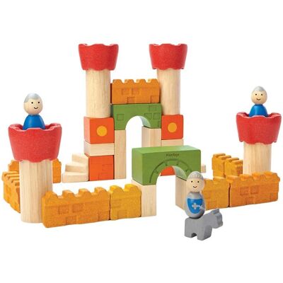 Bloc Castello PlanToys - Gioco di costruzione in legno - 35 pezzi Bloc Castello PlanToys - Gioco di costruzione in legno - 35 pezzi