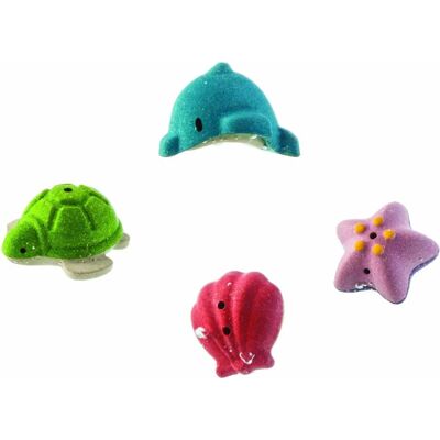 Plan Toys Ensemble de bain vie marine - Jouets animaux marins - Bois durable - Publicité Plan Toys Ensemble de bain vie marine - Jouets animaux marins - Bois durable - Publicité