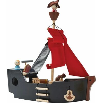 PlanToys Piratenschiff - Realistisches Holzspielzeug für Kinder 3-8 PlanToys Piratenschiff - Realistisches Holzspielzeug für Kinder 3-8