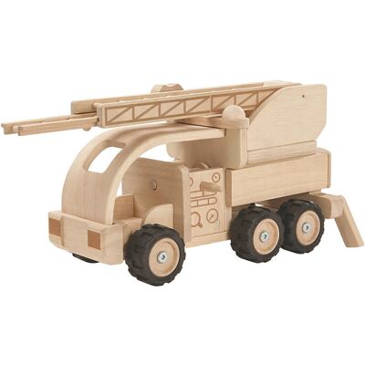 PlanToys Feuerwehrauto - Naturholz - Nachhaltig - Spielzeug-Feuerwehrwagen PlanToys Feuerwehrauto - Naturholz - Nachhaltig - Spielzeug-Feuerwehrwagen