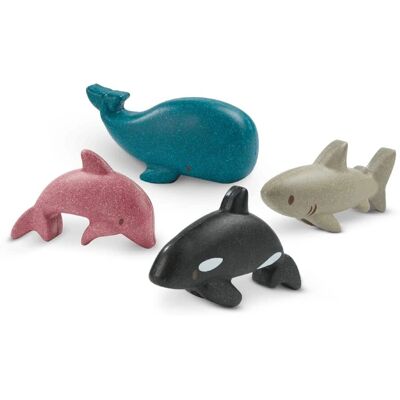Figurines en Bois Plantoys 4 Animaux Marines - Jouets - Publicité Figurines en Bois Plantoys 4 Animaux Marines - Jouets - Publicité