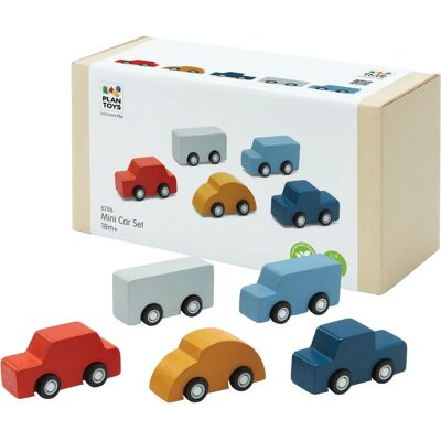 PlanToys Wooden Toy Mini Car Set - Toy Set for Kids PlanToys Wooden Toy Mini Car Set - Toy Set for Kids