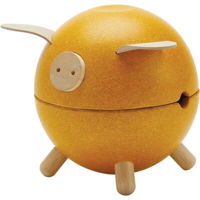 Plan Toys Yellow Piggy Bank - Wooden Savings Toy for Kids Plan Toys Yellow Piggy Bank - Wooden Savings Toy for Kids