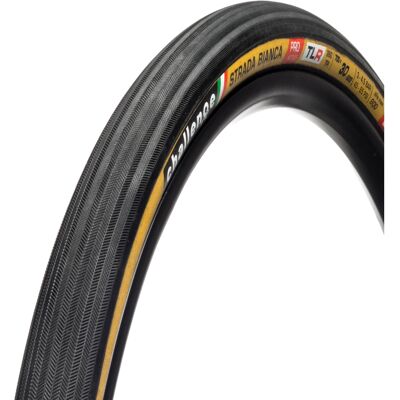 Challenge Brand 700c Tubeless Ready Road Tyre - Black / Tan - 40mm - Road Tyre Challenge Brand 700c Tubeless Ready Road Tyre - Black / Tan - 40mm - Road Tyre