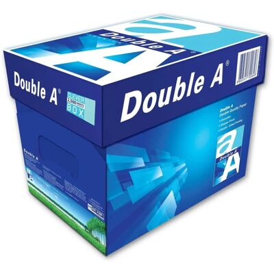 Double-A Papier A4 Blanc 80g 2500 feuilles - Papier de Bureau - Publicité Double-A Papier A4 Blanc 80g 2500 feuilles - Papier de Bureau - Publicité