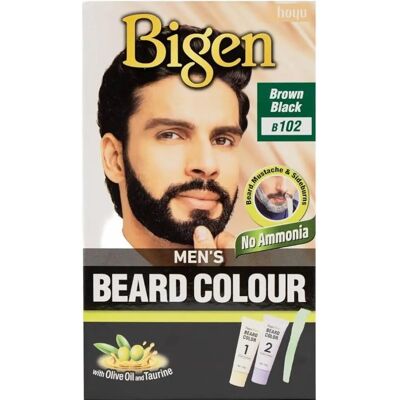 Bigen Men's Beard Colour - Brown Black - Facial Hair Dye Bigen Men's Beard Colour - Brown Black - Facial Hair Dye
