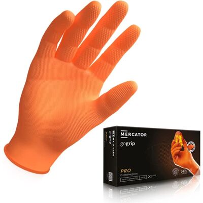 Gants en Nitrile MERCATOR MEDICAL - Orange M - 50 pièces - Publicité Gants en Nitrile MERCATOR MEDICAL - Orange M - 50 pièces - Publicité