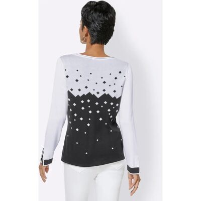 CREATION L Jacquard Pullover mit Kontrastärm - Pullover CREATION L Jacquard Pullover mit Kontrastärm - Pullover