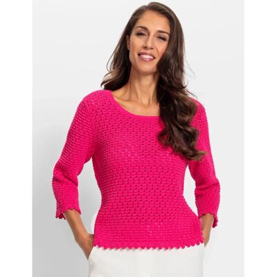 HEINE Model 34 Roze Lichte gehaakte trui HEINE Model 34 Roze Lichte gehaakte trui