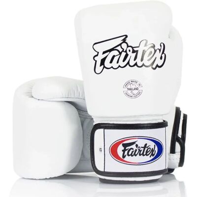 Gants de boxe universels Fairtex blancs - Léger, Confortable, Durable - Publicité Gants de boxe universels Fairtex blancs - Léger, Confortable, Durable - Publicité