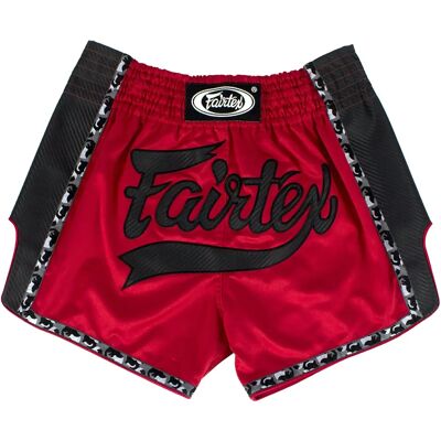 Fairtex BS1703 Rouge/Noir Shorts de Muay Thai - Muay Thai Shorts - Publicité Fairtex BS1703 Rouge/Noir Shorts de Muay Thai - Muay Thai Shorts - Publicité