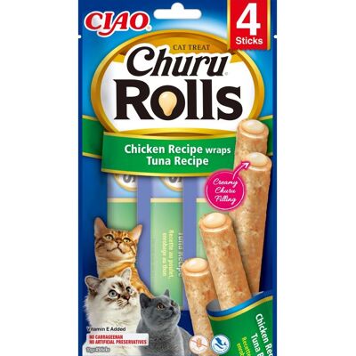 CIAO Churu Rolls Friandises pour Chats Poulet & Thon - 14g - Publicité CIAO Churu Rolls Friandises pour Chats Poulet & Thon - 14g - Publicité