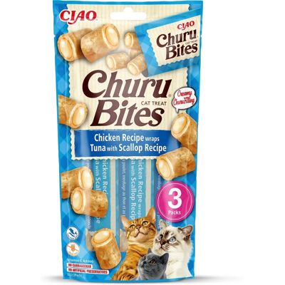 Inaba Inaba Snacks para Gatos Pollo Atún vieiras - 3x10g Inaba Inaba Snacks para Gatos Pollo Atún vieiras - 3x10g