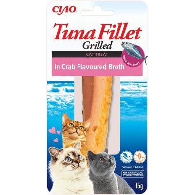 Inaba Atum Grelhado em Caldo de Caranguejo - Petisco para Gatos - 15 g Inaba Atum Grelhado em Caldo de Caranguejo - Petisco para Gatos - 15 g