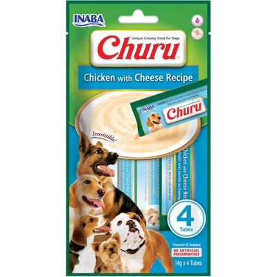 Inaba Churu Poulet au Fromage pour Chien - 4 Bâtons - Publicité Inaba Churu Poulet au Fromage pour Chien - 4 Bâtons - Publicité