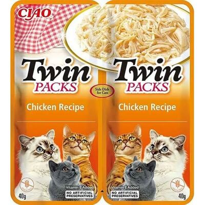 Inaba Twin Packs Huhn - Katzensnacks - 2 x 40 g Inaba Twin Packs Huhn - Katzensnacks - 2 x 40 g