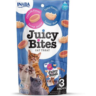 Inaba Bouchées juteuses de thon et poulet pour chats - 3 paquets - Publicité Inaba Bouchées juteuses de thon et poulet pour chats - 3 paquets - Publicité