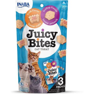 Inaba Juicy Bites Vieira y Cangrejo para Gatos 3 Pack Inaba Juicy Bites Vieira y Cangrejo para Gatos 3 Pack