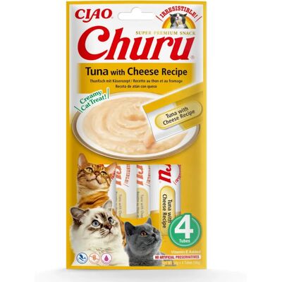 Inaba Tuna Churu sajttal - Macskák jutalma - 4x14g Inaba Tuna Churu sajttal - Macskák jutalma - 4x14g
