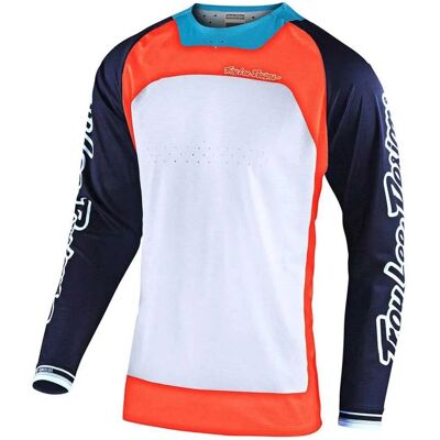 Camiseta Troy Lee Designs Boldor - Naranja / Azul Marino - XL Camiseta Troy Lee Designs Boldor - Naranja / Azul Marino - XL
