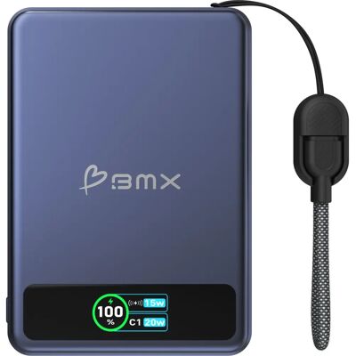 BMX - B939-05-BU - Bleu - 5000 mAh - Batterie externe - Publicité BMX - B939-05-BU - Bleu - 5000 mAh - Batterie externe - Publicité