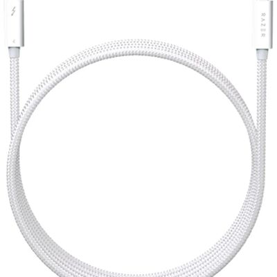 Razer RC21-01860200-R3M1 Câble Thunderbolt - 0,8m - Blanc - Câble - Publicité Razer RC21-01860200-R3M1 Câble Thunderbolt - 0,8m - Blanc - Câble - Publicité