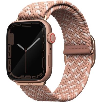 Uniq Różowy pleciony pasek Apple Watch - Pas na Series 1-8, SE Uniq Różowy pleciony pasek Apple Watch - Pas na Series 1-8, SE
