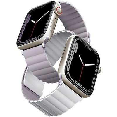 Uniq Revix Apple Watch Armband - Lila-Weiß - Für Series 4-8 Uniq Revix Apple Watch Armband - Lila-Weiß - Für Series 4-8