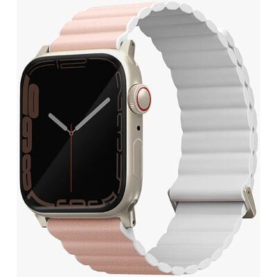Uniq Revix Premium Pink Leder- & Silikonarmband - Uhrenarmband Uniq Revix Premium Pink Leder- & Silikonarmband - Uhrenarmband