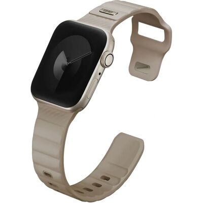 Uniq Apple Watch Armband 38/40/41mm FKM Gummi khaki - Uhrenarmband Uniq Apple Watch Armband 38/40/41mm FKM Gummi khaki - Uhrenarmband