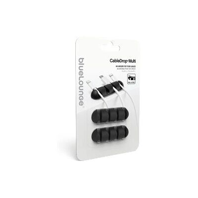 Bluelounge CableDrop Multi - Schwarz - Kabelorganizer Bluelounge CableDrop Multi - Schwarz - Kabelorganizer
