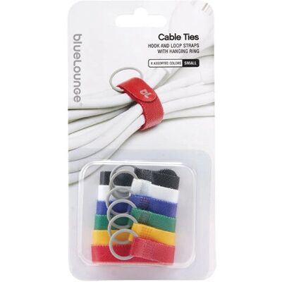 BlueLounge Kabelorganisator - 6 farvede velcro kabelbinder BlueLounge Kabelorganisator - 6 farvede velcro kabelbinder