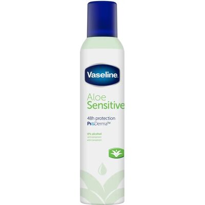 Vaseline Aloe Sensitive - Déodorant en Spray - Peau Sensible - 250 ml - Publicité Vaseline Aloe Sensitive - Déodorant en Spray - Peau Sensible - 250 ml - Publicité