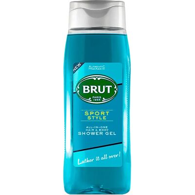 Gel Douche Tout-en-Un Brut - Style Sport - Publicité Gel Douche Tout-en-Un Brut - Style Sport - Publicité