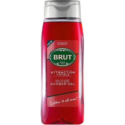 Brut Attraction Totale Gel Douche 3-en-1 - Soin Cheveux & Corps - Publicité Brut Attraction Totale Gel Douche 3-en-1 - Soin Cheveux & Corps - Publicité