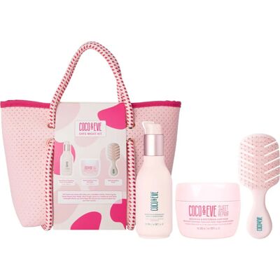 Coco & Eve Date Night Kit - Ensemble de soins capillaires avec masque et brosse - Publicité Coco & Eve Date Night Kit - Ensemble de soins capillaires avec masque et brosse - Publicité