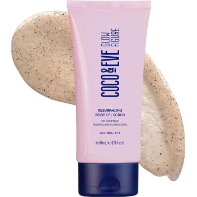 Coco & Eve Glow Figure Resurfacing Body Gel Scrub - Gommage corporel - Publicité Coco & Eve Glow Figure Resurfacing Body Gel Scrub - Gommage corporel - Publicité