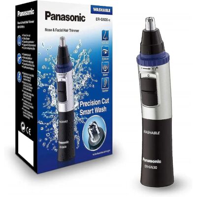 Panasonic ER-GN30 Wodoodporna i sucha elektryczna golarka do twarzy, ucha i nosa - Bateria Panasonic ER-GN30 Wodoodporna i sucha elektryczna golarka do twarzy, ucha i nosa - Bateria