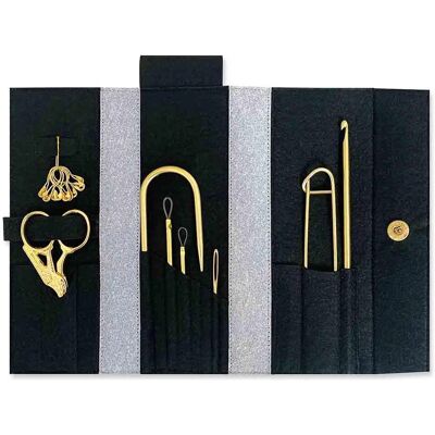 Estuche de accesorios de fieltro Pony Chazidra - Herramientas de punto y marcadores Estuche de accesorios de fieltro Pony Chazidra - Herramientas de punto y marcadores