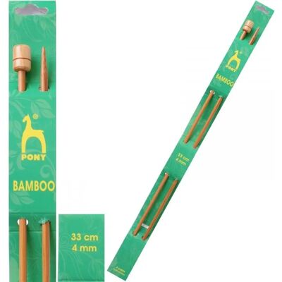 Pony 33cm Bamboo Knitting Needles - Basic, Assorted Widths Pony 33cm Bamboo Knitting Needles - Basic, Assorted Widths