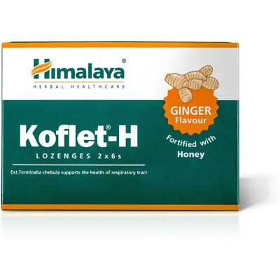 Himalaya Herbals Koflet-H Imbir i Miód - Pastylki na ból gardła Himalaya Herbals Koflet-H Imbir i Miód - Pastylki na ból gardła