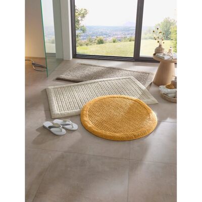 HEINE HOME Beigefarbene halbrunde Badematte - Badematte HEINE HOME Beigefarbene halbrunde Badematte - Badematte