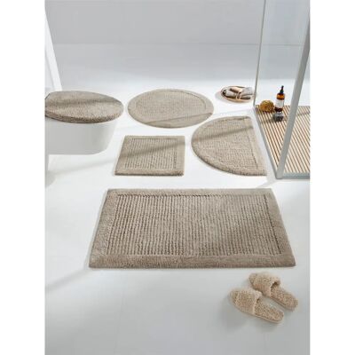 HEINE HOME Badematte - 50cm x 80cm - Halbrund - Taupe - Badematten HEINE HOME Badematte - 50cm x 80cm - Halbrund - Taupe - Badematten