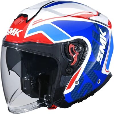 SMK GTJ Tourer GL135 Blanc Rouge - Casque moto - Publicité SMK GTJ Tourer GL135 Blanc Rouge - Casque moto - Publicité