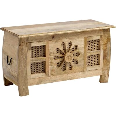HEINE HOME Truhenbank - Mango Holz - Schnitzornamente - 85x46x35 cm - Sitzbank HEINE HOME Truhenbank - Mango Holz - Schnitzornamente - 85x46x35 cm - Sitzbank