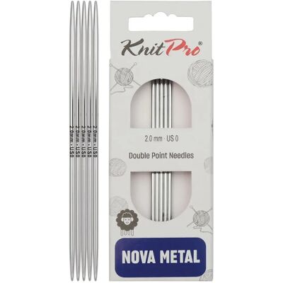 KnitPro Nova Metal 15cm 2mm Circular Knitting Needles KnitPro Nova Metal 15cm 2mm Circular Knitting Needles