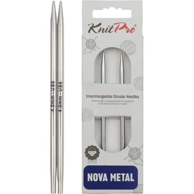 Agulhas circulares intercambiáveis KnitPro Nova Metal - 4 mm - Tipo de tricô Agulhas circulares intercambiáveis KnitPro Nova Metal - 4 mm - Tipo de tricô