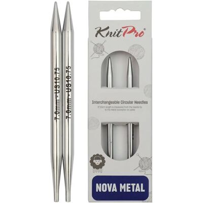 KnitPro Nova Metal 7mm Utbyttbara rundstickor - Metall av hög kvalitet - Flexibla kablar KnitPro Nova Metal 7mm Utbyttbara rundstickor - Metall av hög kvalitet - Flexibla kablar