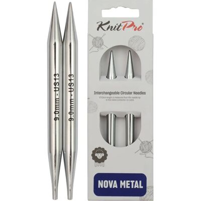 Agulhas circulares intercambiáveis KnitPro Nova Metal Marrom claro - agulhas de tricô Agulhas circulares intercambiáveis KnitPro Nova Metal Marrom claro - agulhas de tricô